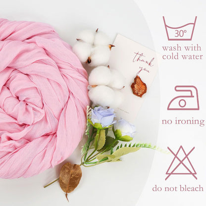 6 Pack Pink Cheesecloth Table Runner 35 x 120 Inch