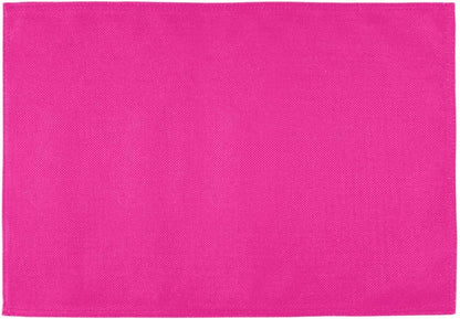 Plain Deep Pink Solid Color Placemats Set of 4, Non-Slip Washable Table Mats, Heat Resistant Placemats for Kitchen Dining Table Indoor Outdoor