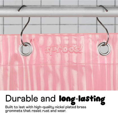 ! - Fluted Shower Curtain, Pink, 72 x 72 in