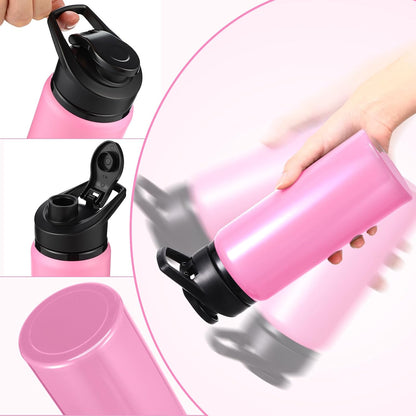 Water Bottle Bulk 20 oz Aluminum Reusable Bottles Lightweight Snap Lid Water Cups Easy Carry Leak Proof Travel Tumbler for Gym Sports Camping Hiking Fishing