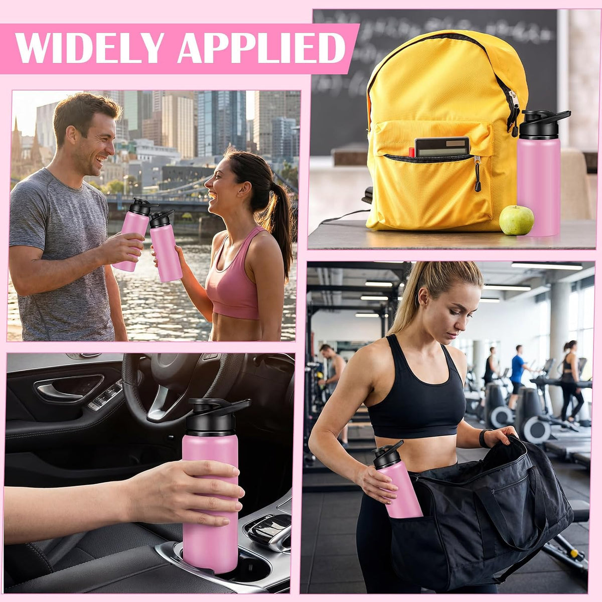 Water Bottle Bulk 20 oz Aluminum Reusable Bottles Lightweight Snap Lid Water Cups Easy Carry Leak Proof Travel Tumbler for Gym Sports Camping Hiking Fishing