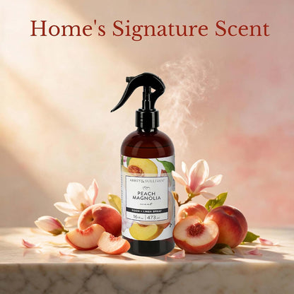 Linen Spray, Peach Magnolia, Fabric Freshener and Fragrance Room Spray, Pack of 2, 16 oz