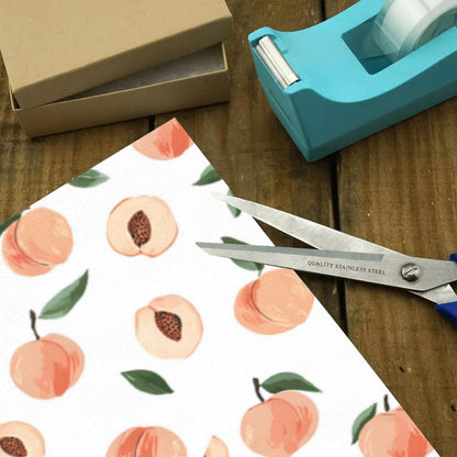 3 Rolls Birthday Wrapping Paper Roll - Cute Peaches Pattern Design Gift Wrapping Paper for Christmas, Bridal, Holiday, Party, Baby Shower - 58 x 22.8 inch