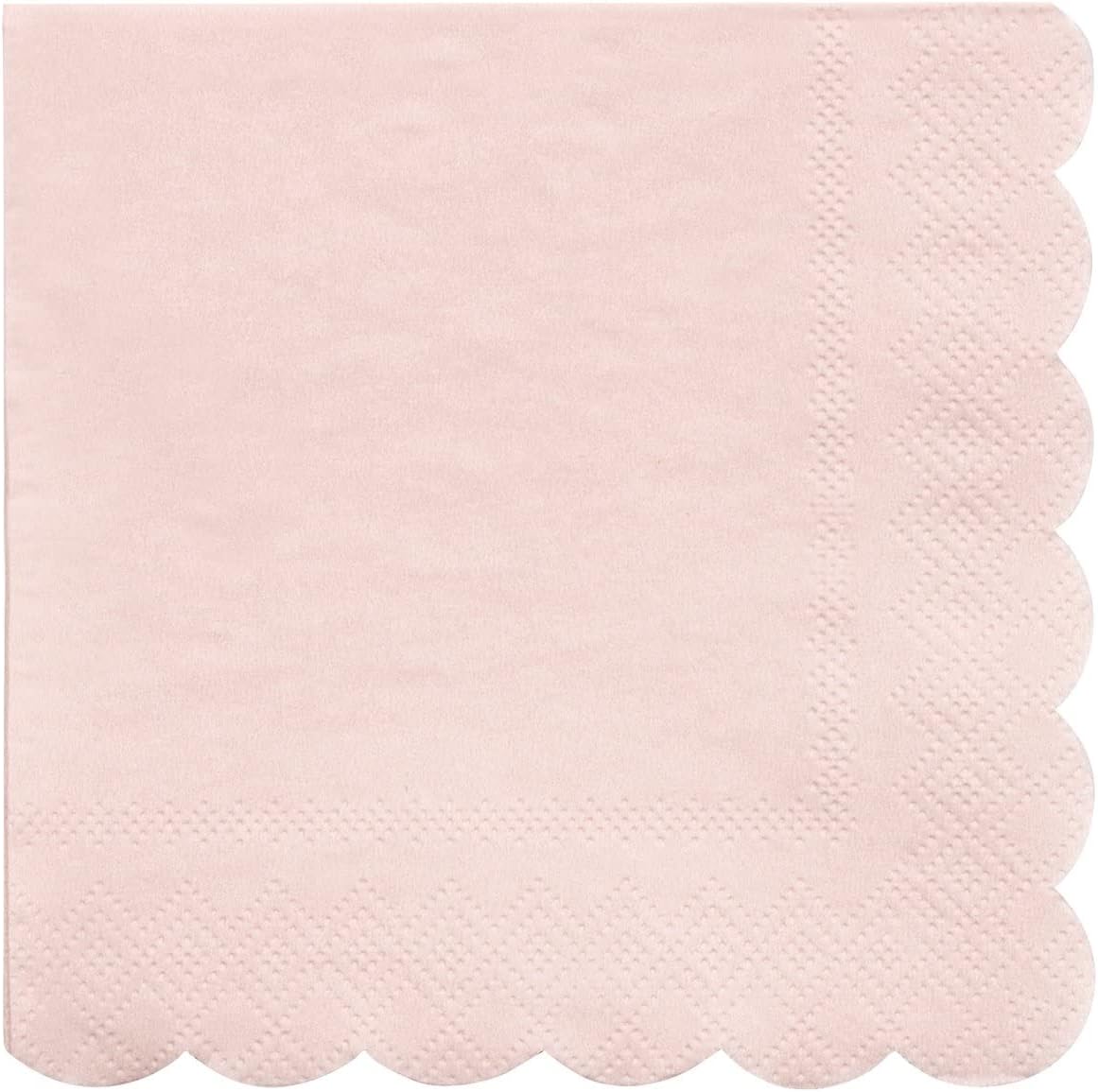 Meri Meri Disposable Paper Napkins (Pack of 20), Scalloped Edge, 2 Sizes, 15 Colors, Party Napkins