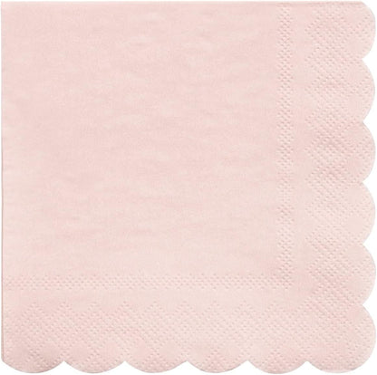 Meri Meri Disposable Paper Napkins (Pack of 20), Scalloped Edge, 2 Sizes, 15 Colors, Party Napkins