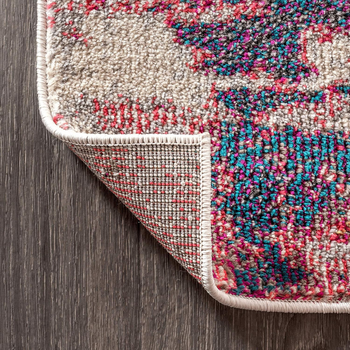 Modern Abstract Brushstroke Pink/Cream Indoor Area Rug, 4x6, Contemporary POP, Transitional, Easy-Cleaning for Living Room, Bedroom, Kitchen, Pet Friendly, Non-Shedding (CTP102B-4)