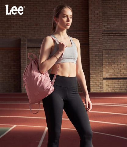 Lee Drawstring Backpack Bag Lightweight Small Gym Swim Beach Bag Water Resistant Sports Sackpack for Men Women, LEE48-002DPK