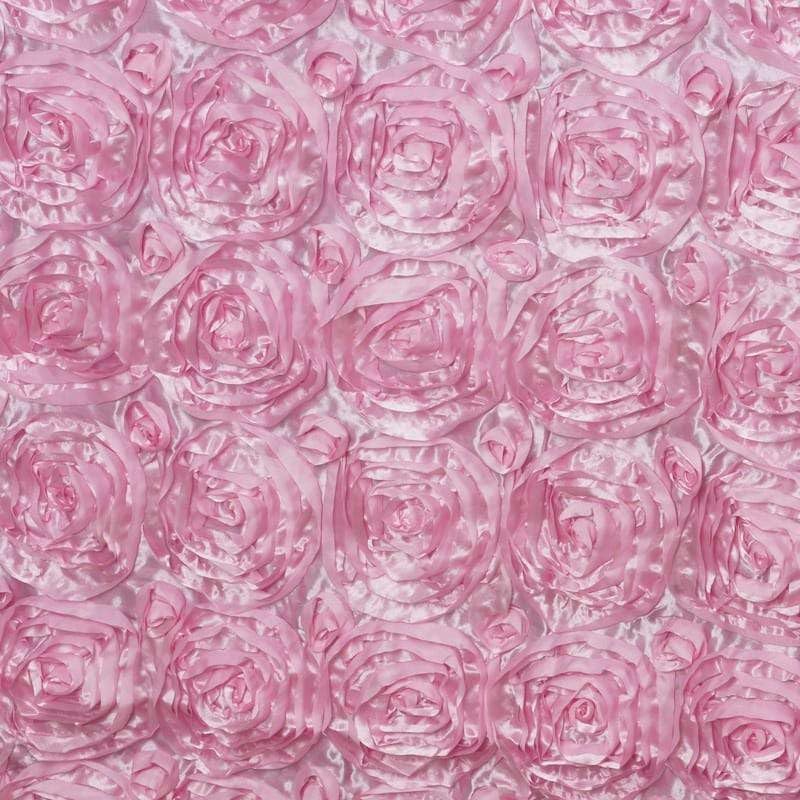 Wonderland Rosette Premium Table Runners for Weddings Party Banquets Decor Fit Rectangle and Round Table - Pink