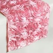 Wonderland Rosette Premium Table Runners for Weddings Party Banquets Decor Fit Rectangle and Round Table - Pink