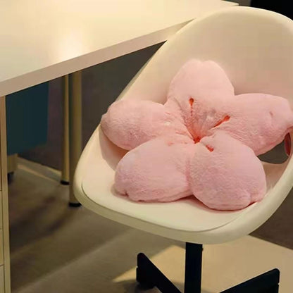 Cherry Blossom Plush Throw Pillow Living Room Sofa Pillow Flower Chair Cushion Throw Pillow (15.74 * 15.74, Pink)