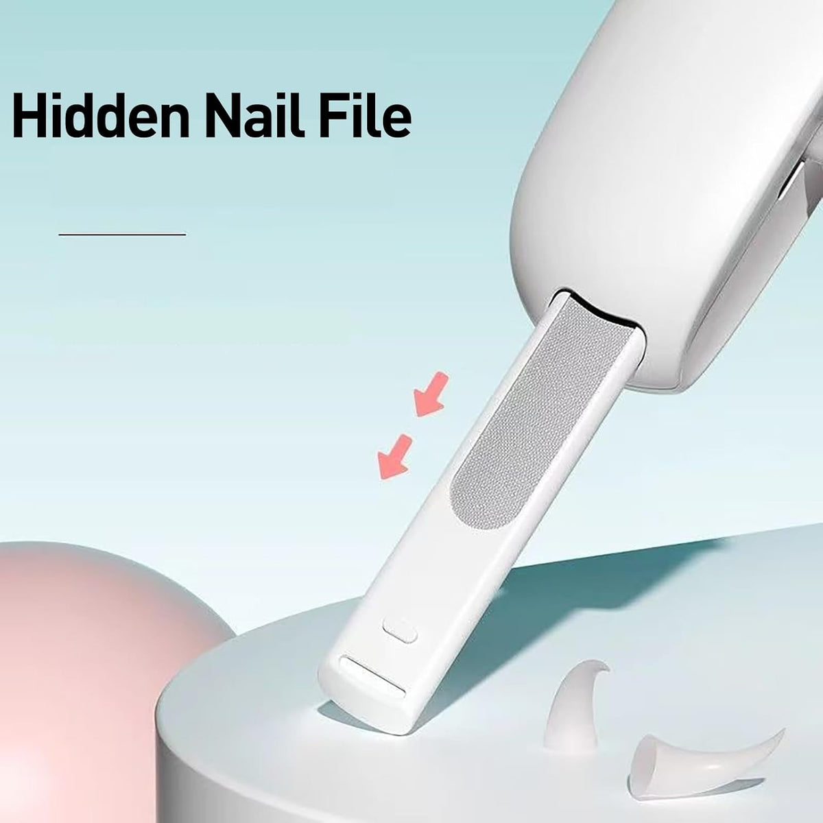 Cat Nail Clipper | Cat Nail Trimmer with Clipping Debris Storage, Adjustable Sizes, Hidden Nail File, Round Hole Blade for Injury-Free Grooming Tool for Pets, Pink
