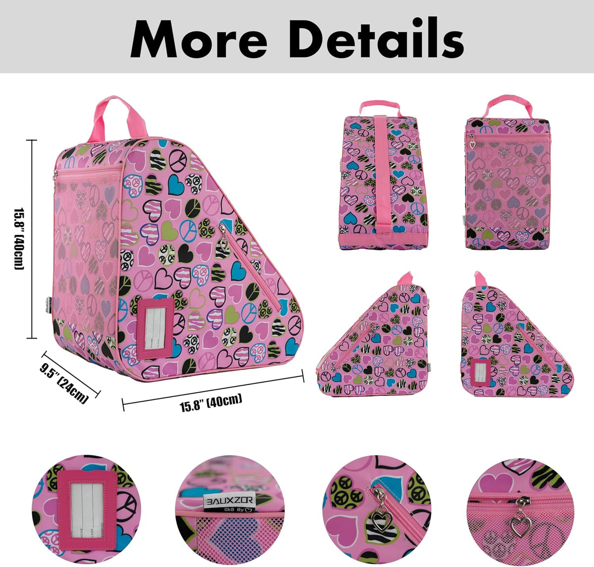 Skate Bags for Roller Skates, Ice Skates, Quad Skates, Inline Skates, Rollerblades, Figure Skates, Skate Accessories for Kids and Adults