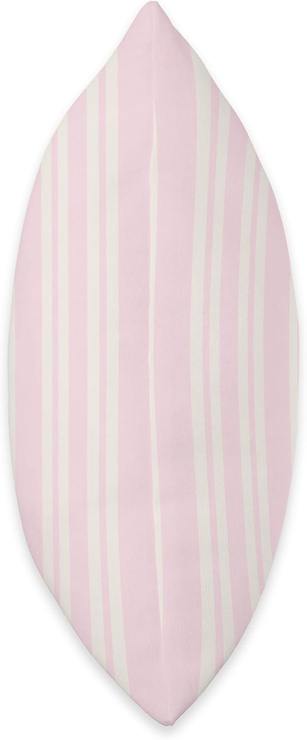 Coquette Stripes Soft Feminine Antique White and Blush Pink Throw Pillow