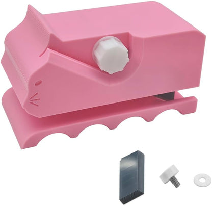 Cardboard Cutter for Cat Scratchers,DIY Cardboard Cutting Tool, Handheld Cardboard Cutting Tools for Making Cat Scratching Board Cat Bed, 10pcs Replacement Blades (Pink)