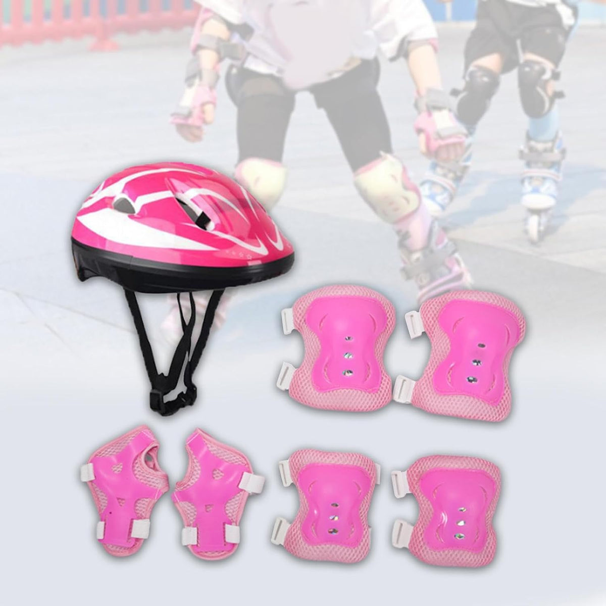 Children's Gear Set for and Skating with Helmet and Pads