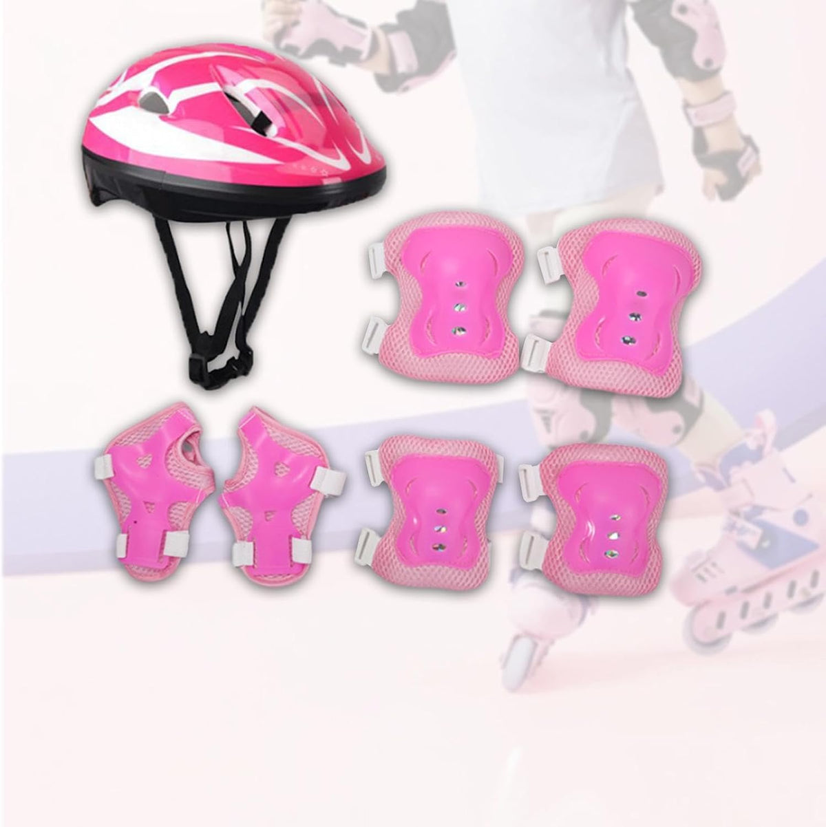 Children's Gear Set for and Skating with Helmet and Pads
