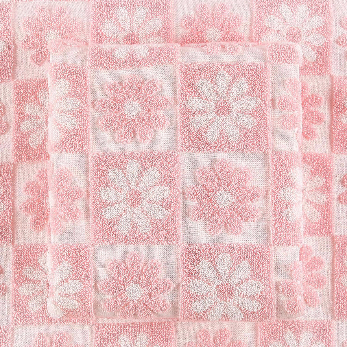 Hand Towels Pink Daisy Checkered Cute for Bathroom Bath Kitchen