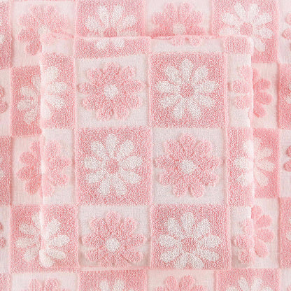 Hand Towels Pink Daisy Checkered Cute for Bathroom Bath Kitchen