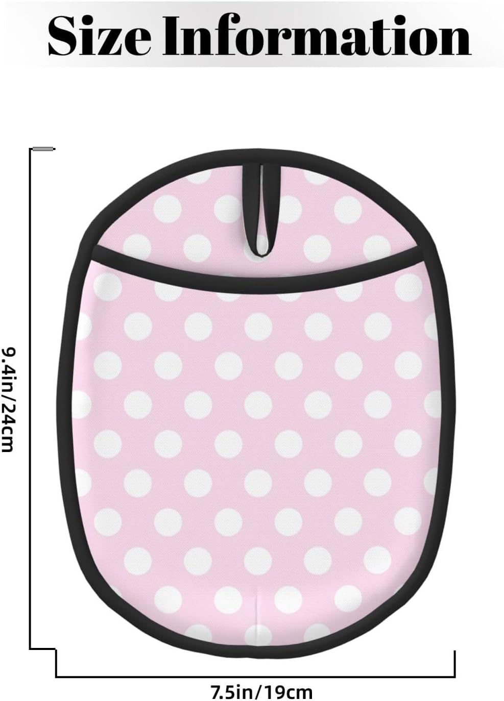 Light Pink Polka Dot Print A Pot Holders for Kitchen 1 PC - Heat Resistant Oven Mitts Hot Pads with Pocket, Silicone Pot Holders with Hanging Loop, Non Slip Potholders for Kitchen Baking Cooking