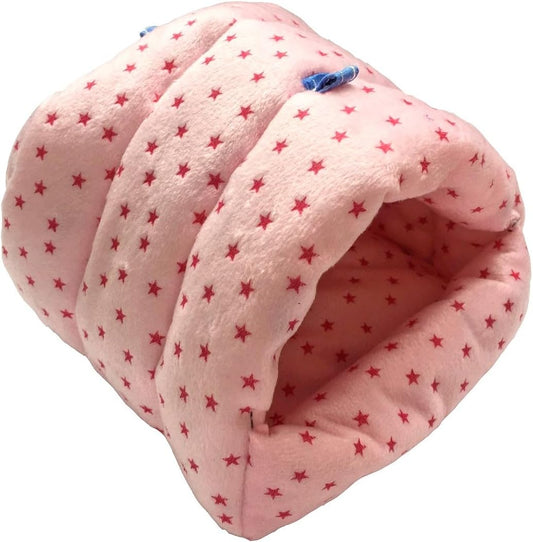 Guinea Pig Warm Cave Bed (L, Star-Pink)