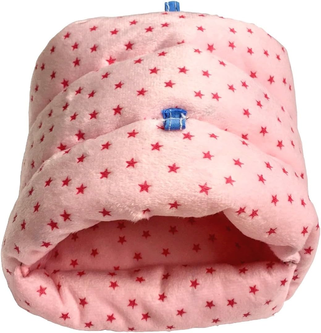 Guinea Pig Warm Cave Bed (L, Star-Pink)