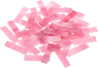 Rectangular Mosaic Tiles Stained Glass Strips, 1.57" x 0.4" Peach Pink Glass Pieces 200g/7.05 oz Mosaic Tile Making Supplies for DIY Handmade Crafts and Home Decoration