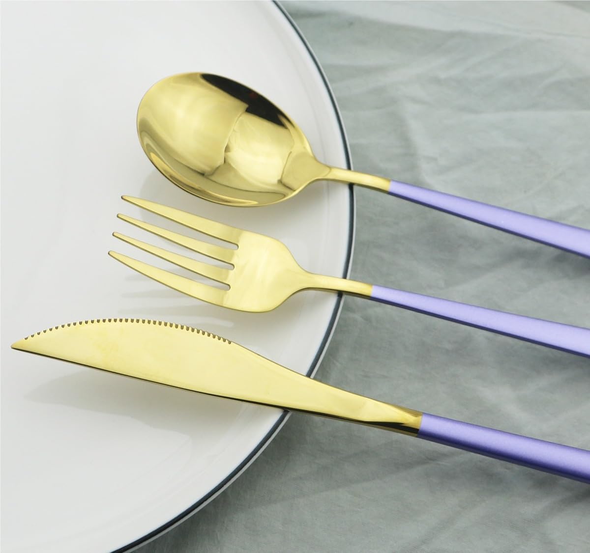 5/20/30/40/50/60 Pieces Dessert Knife, Fork And Spoon Tableware Set Stainless Steel Tableware Dessert Spoon And Fork Tableware(Pink Silver,1Set-5Pcs)