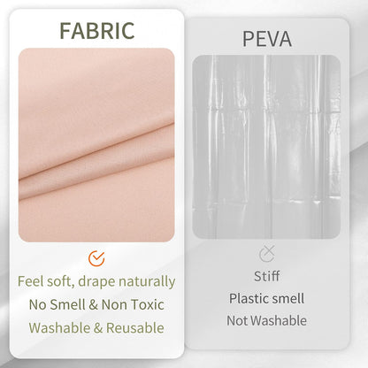 Waterproof Fabric Shower Curtain or Liner Blush Pink, 72x72