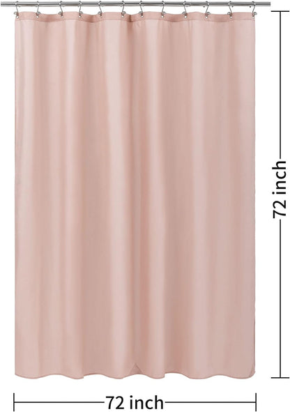 Waterproof Fabric Shower Curtain or Liner Blush Pink, 72x72