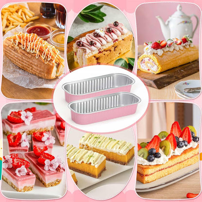 60 Pack 6.8oz Mini Loaf Baking Cake Pans with Lids, Rectangle Disposable Aluminum Foil Loaf Baking Pans, Small Baking Cake Tins Cup Cake Containers for Thanksgiving Christmas Individual Cakes