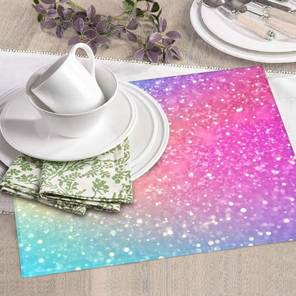 Fun Rainbow Pink Print Microfiber Dish Drying Mat for Kitchen Counter 16x18 in Super Absorbent Drying Pad for Countertops, Sinks, Draining Racks with Hanging