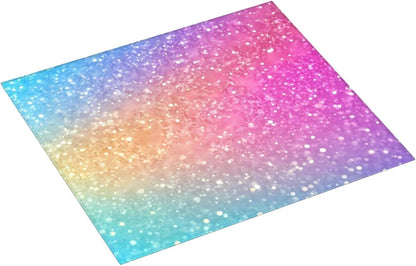 Fun Rainbow Pink Print Microfiber Dish Drying Mat for Kitchen Counter 16x18 in Super Absorbent Drying Pad for Countertops, Sinks, Draining Racks with Hanging