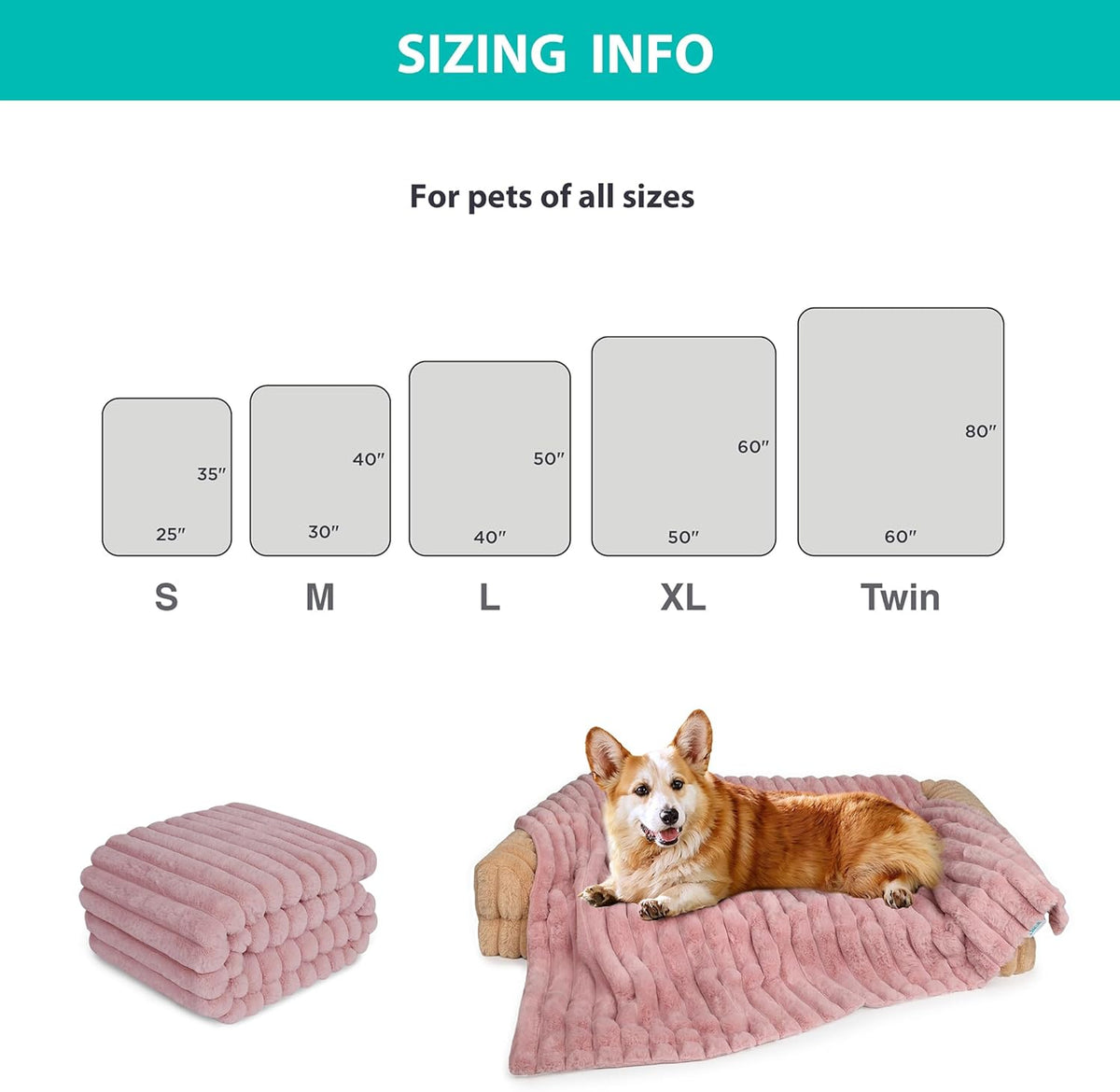 Reversible Waterproof Sherpa Pet Blanket for Large Dogs & Cats