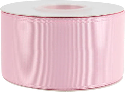 Pink Grosgrain Ribbon 2 Inch Grosgrain Hair Ribbons 25 Yards Per Roll Light Pink Baby Shower Ribbon for Hair Bow Supplies Boutique Ribbons for Crafts, Sewing, Scrapbooking