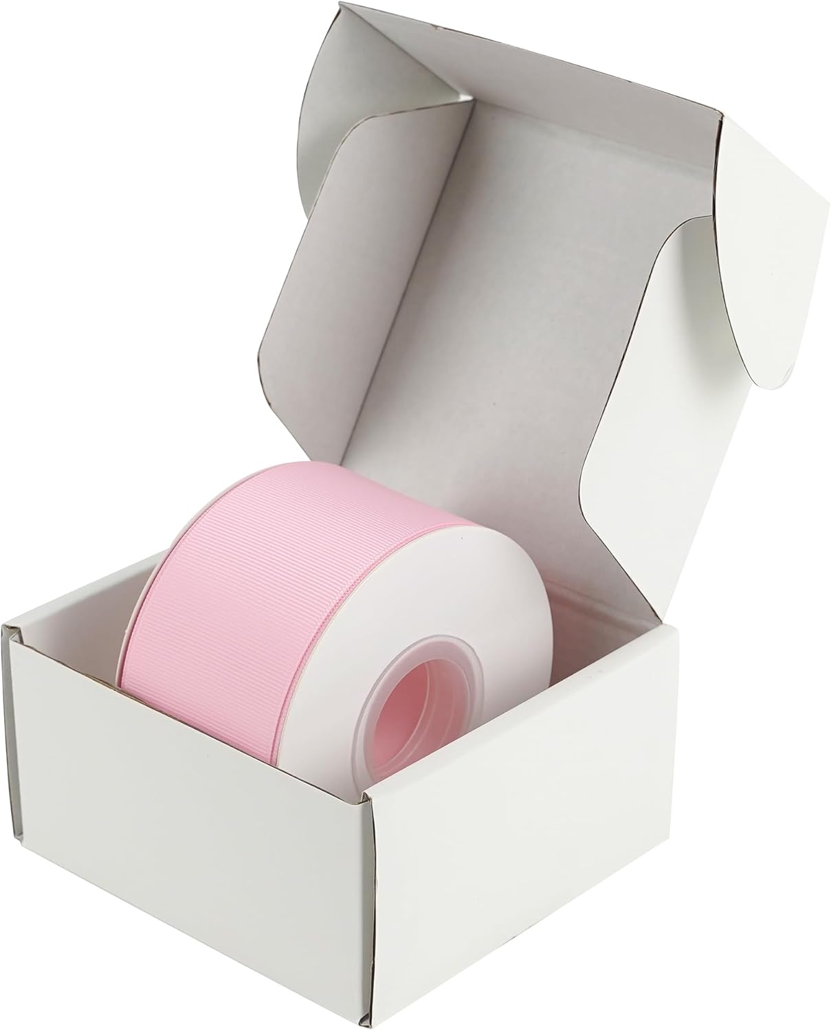 Pink Grosgrain Ribbon 2 Inch Grosgrain Hair Ribbons 25 Yards Per Roll Light Pink Baby Shower Ribbon for Hair Bow Supplies Boutique Ribbons for Crafts, Sewing, Scrapbooking