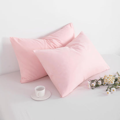 2-Pack Microfiber Queen Pillow Cases, Envelope Closure, Blush Pink