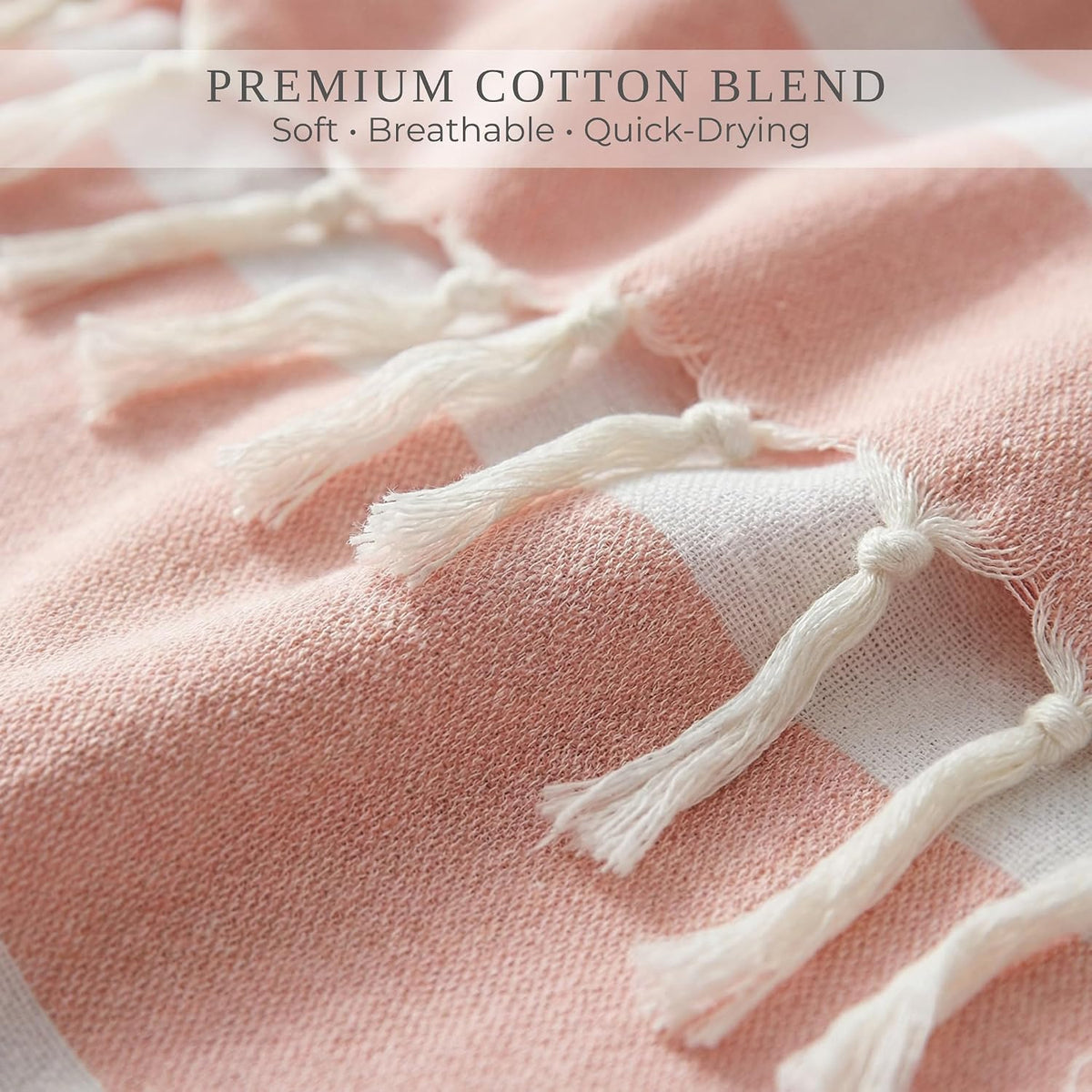 Beautiful Extra Large Beach Blanket with Tassels - Soft Turkish Towel