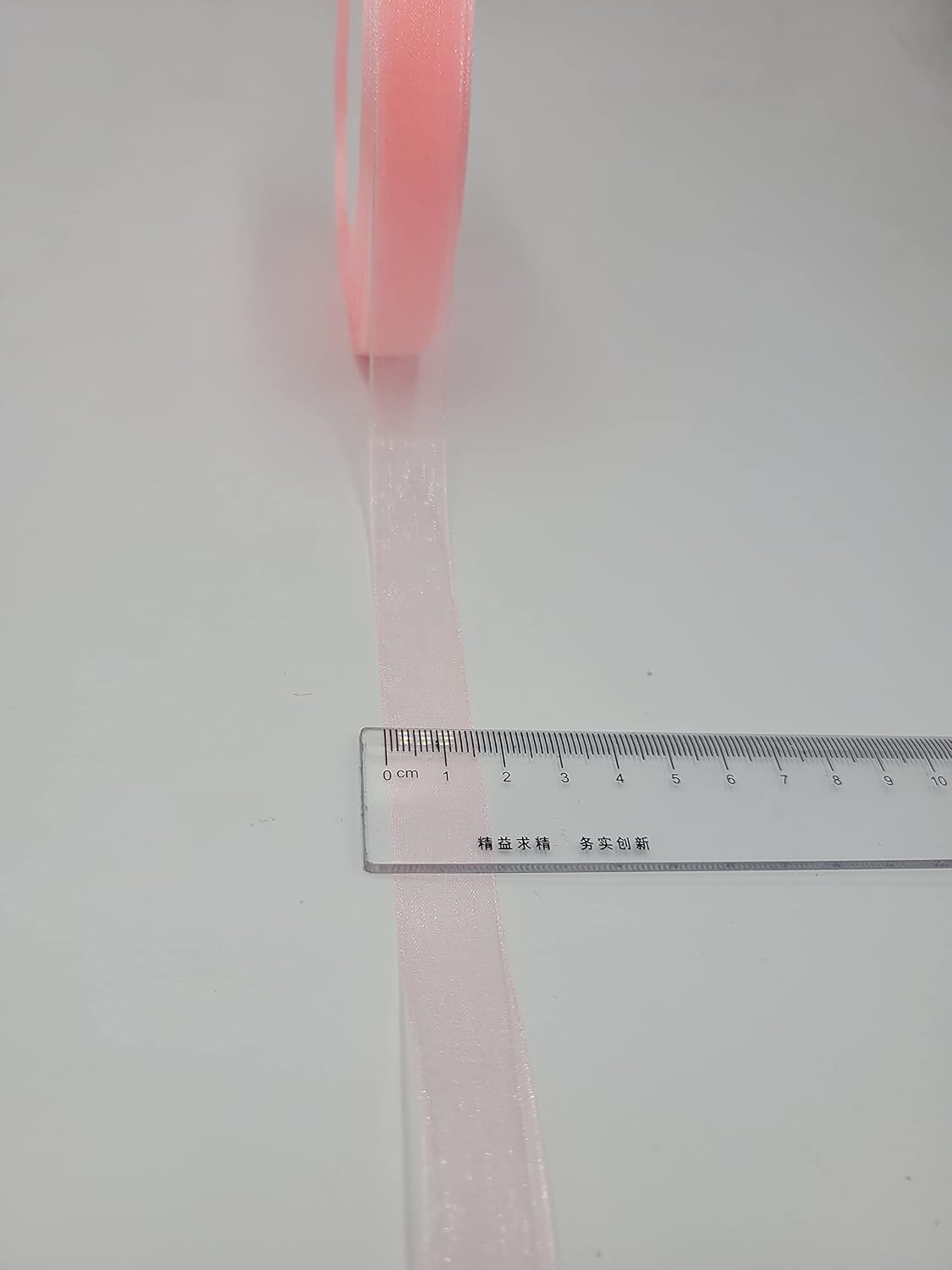 Peach Sheer Organza Ribbon 5/8" Silky Soft Shimmer Fabric Packing Ribbon for Gift Wrapping Decorating Valentine's Day Wedding Birthday Bouquet Garland