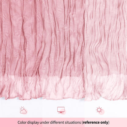 14 Pack Light Pink Cheesecloth Table Runner 17x108 Inch Semi Sheer Boho Gauze Cheese Cloth Fabric Table Runners, for Wedding Party Baby Shower Birthday Home Decor Garden Farmhouse