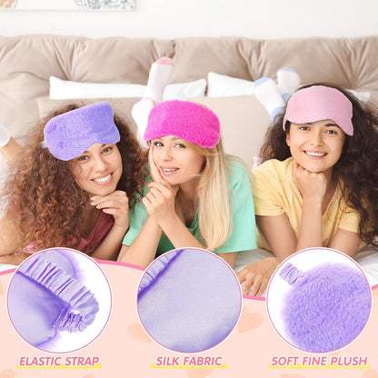 18 Pcs Kids Sleepover Party Supplies for Girl, 3 Colors, 12 x 11 Inch