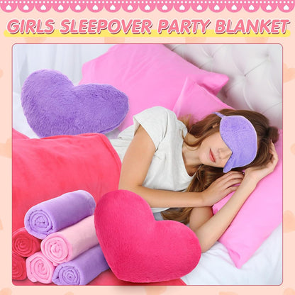 18 Pcs Kids Sleepover Party Supplies for Girl, 3 Colors, 12 x 11 Inch