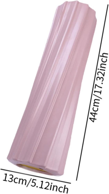 Foam Roller for Legs & Back - 12 Inch (30cm) Lightweight Deep Tissue Massage Roller for Fitness Pilates Home Gym- Pink