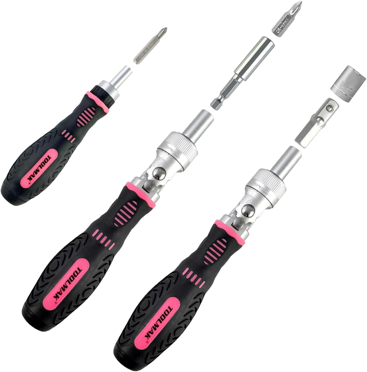 Ratcheting Screwdriver Set, 61pcs Socket & Precision Bit Set