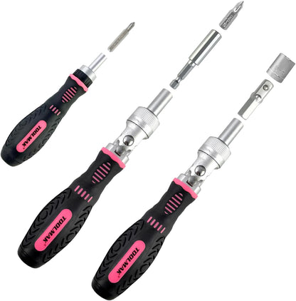Ratcheting Screwdriver Set, 61pcs Socket & Precision Bit Set