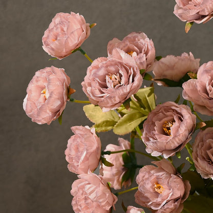 6 Pcs 31" Peonies Artificial Flowers, Real Look Large Faux Silk Flowers with 36 Blooms for DIY Wedding Centerpieces, Vase Filler, Rustic Home Decor - Pink