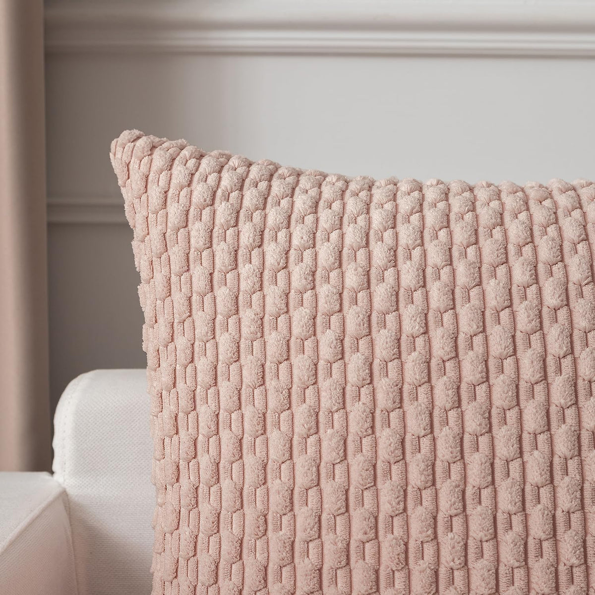 Soft Corduroy 20"x54" Body Pillow Cover 1 Pack, Light Pink