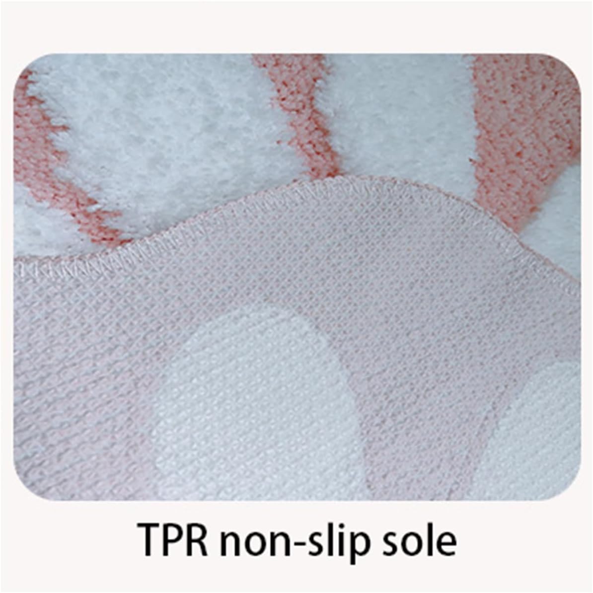 Bath Mat, Bathroom Rugs Non Slip Washable Thin Absorbent Quick Dry, Flower Shaped Rug for Bedroom Kitchen Toilet Floors (Pink,66 * 66cm)