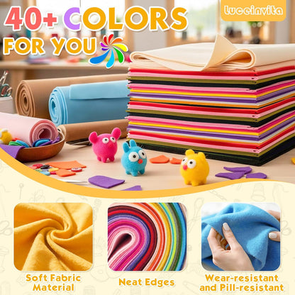Peach 36" X 36" Felt Fabric Sheet - 1.6mm Thickness