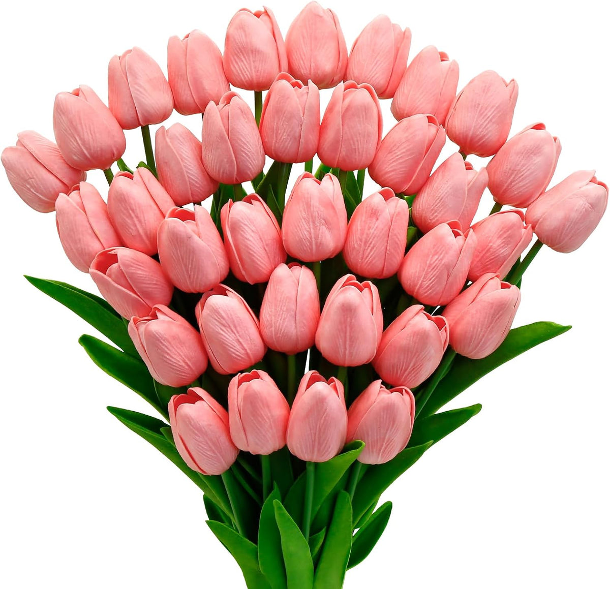 36 Pcs Tulips Artificial Flowers, 13 Inches Real Touch PU Fake Tulips for Wedding Bouquets, Home Decor