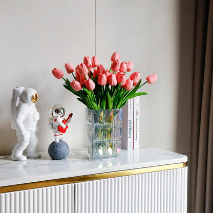 36 Pcs Tulips Artificial Flowers, 13 Inches Real Touch PU Fake Tulips for Wedding Bouquets, Home Decor